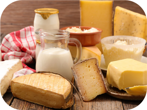 Cheeses and dairy products